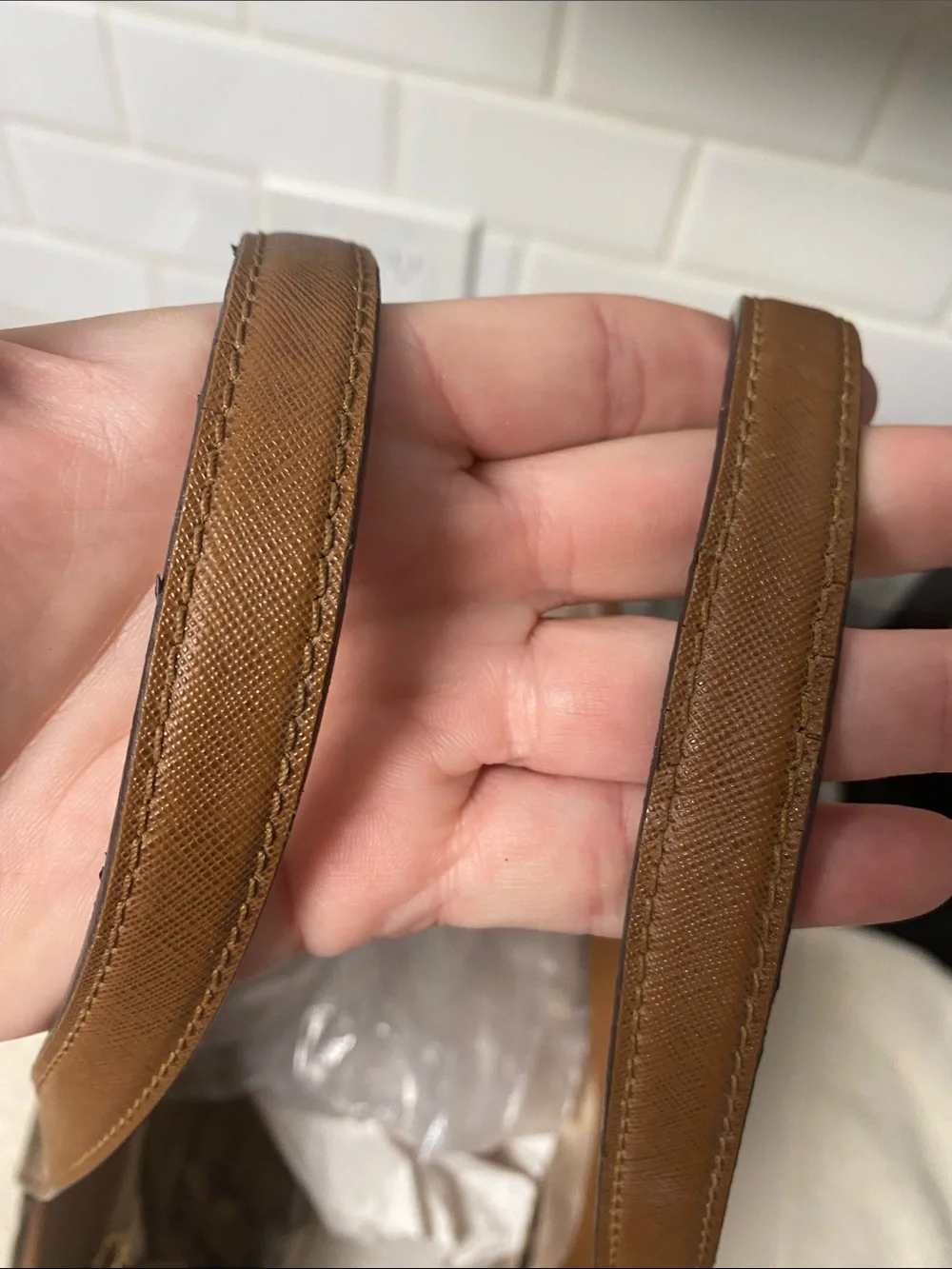 Michael Kors Brown and Tan MK Logo Tote